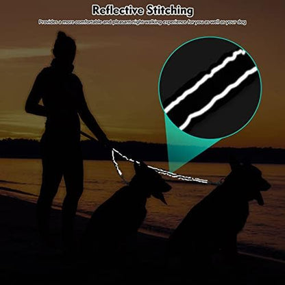 2 Dog Leash, 360° Swivel No Tangle Double Dog Walking & Training Leash, Comfortable Shock Absorbing Reflective Bungee Lead Walk 2 Dogs with Ease - Image 5