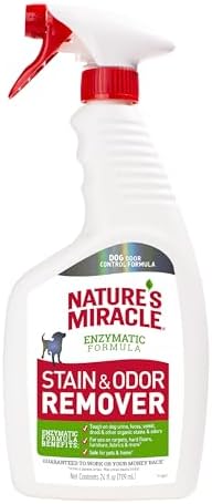 Nature’s Miracle Dog Stain & Odor Remover, Enzymatic Cleaner, 24 oz by NaturesMiracle