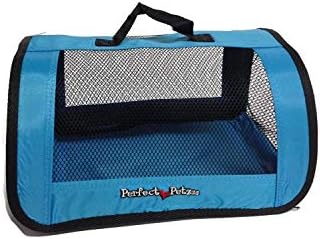 Pet Travel Bag for Originals & Minis, Small Pet Carrier w/Mesh & Nylon Lining, Dog Carrier for Medium Dogs, Versatile Kitten Carrier & Puppy Carrier, Easy to Clean, Blue - Perfect Petzzz - Image 2