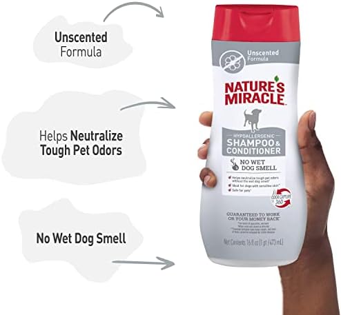 Nature’s Miracle Hypoallergenic Shampoo & Conditioner for Dogs, 16 Oz, Unscented (Pack of 2) - Image 6