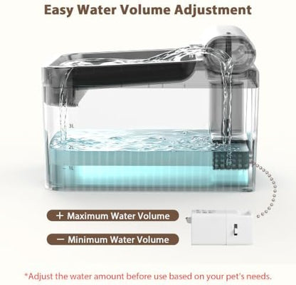 4L Automatic Cat Water Fountain, Wireless Pump Stainless Steel Bowl - Image 5