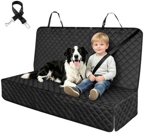 Dog Car Seat Cover for Back Seat Pet Cover for Dogs Waterproof Car Seat Protector Bench Seat Cover, Scratchproof Nonslip Durable Car Seat Covers for SUV,Truck &Cars (Standard Size:52W*48L) - Image 6