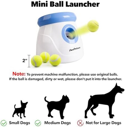 Pet Prime Automatic Dog Ball Thrower Launcher for Small and Medium Dogs, Interative Dog Fetch Machine with 3 Tennis Balls (2'') for Indoor/Outdoor Throwing Game Launch Distance 10-30ft - Image 4