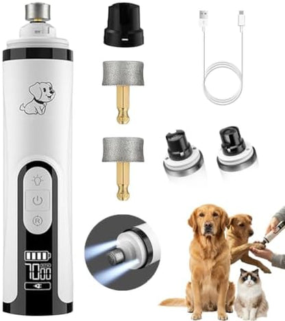 Silent Pets Nail Grinder with 2 Lights and 3 Speeds,Cordless Nail Trimmers by Unknown