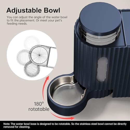 Gravity Automatic Cat Feeder, Water & Food Dispenser Set, Stainless Bowls - Image 4