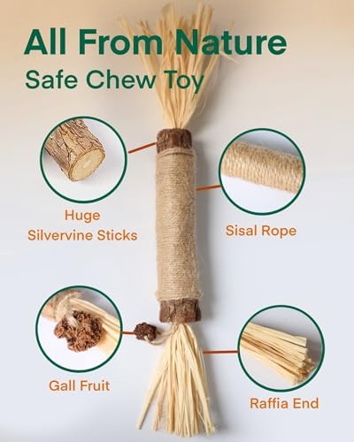 14.96 Inches Huge Silvervine Sticks Cat Toys, Large Natural Catnip Kittens Chew Toy for Teeth Cleaning,Big Catmint Blend Stick, Dental Kitty Chews for Indoor(2 Pack) - Image 3
