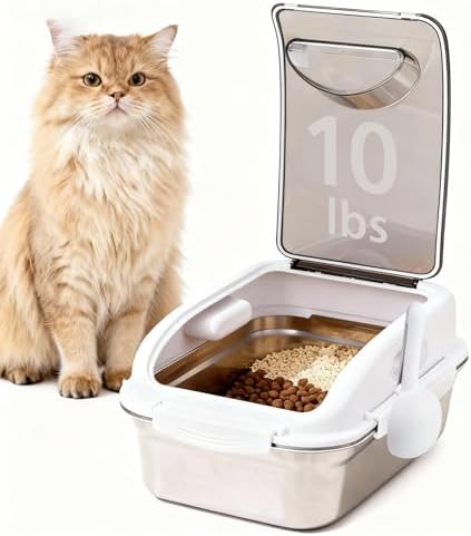 304 Stainless Steel Storage Container with Lid, Metal Storage Bin by Home