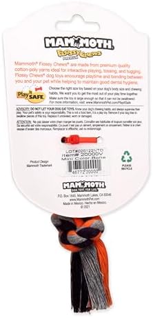 Mammoth Pet Products Flossy Chews Cottonblend Color Rope e, Mini, 6-Inch, MultiColored (20000V) - Image 3