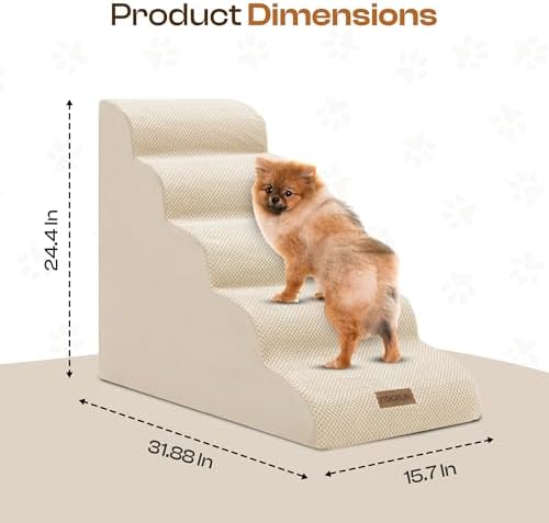 Miorun Dog Stairs Replacement Cover for 5-Step Foam Steps - Image 4