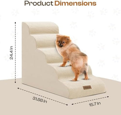 Miorun Dog Stairs Replacement Cover for 5-Step Foam Steps - Image 4