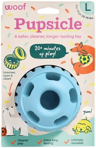 WOOF Pupsicle Interactive Dog Ball Toy for Dogs Large 25-75 lbs - Blue by Woof
