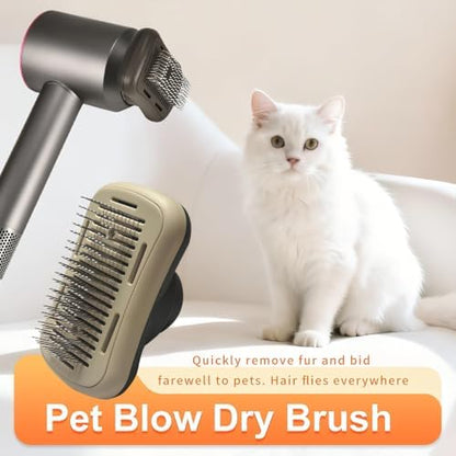 Pet hair blowing comb-Skin Friendly Grooming Tool for Dogs, Cats, and Puppies, Deshedding and Hair Removal for Long and Short Haired Pets (Beige+Dark Grey) - Image 5