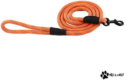Max and Neo Rope Leash Reflective - 6 FT x 1/2" (Orange, Donates to Dog Rescue) - Image 2