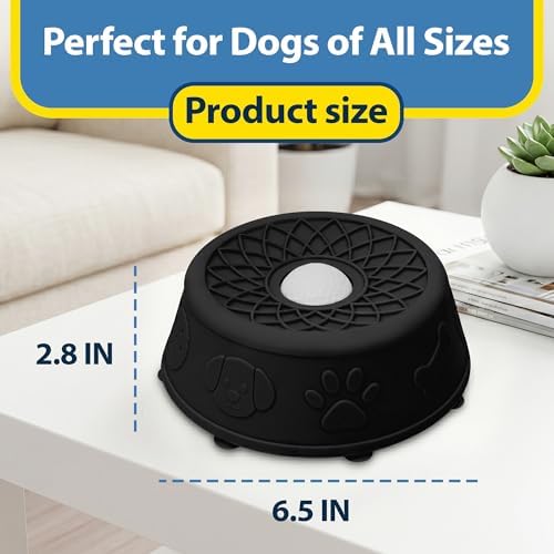Slow Feeder Dog Bowls with Rolling Ball & Lick Mat for Dogs, Interactive Dog Enrichment Toy, Anti-Slip Puzzle Feeder for Yogurt, Bone Broth & Wet Food, Slow Eating Bowl for Small, Medium & Large Dogs - Image 5