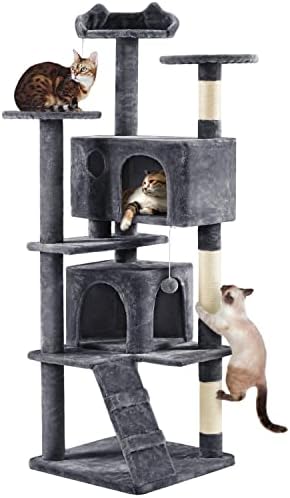 Yaheetech 70in Multi-Level Sturdy Cat Tree, Condo, Sisal Scratching Posts by Yaheetech
