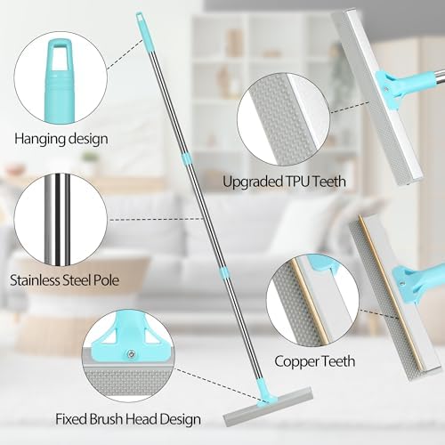Carpet Rake for Pet Hair Removal Tool,Reusable Hair Remover Broom - Image 5