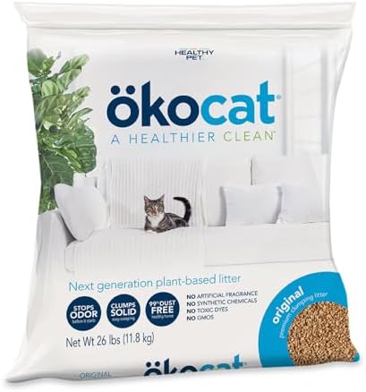 ökocat Original Natural Wood Clumping Cat Litter, Odor Control 26 lbs by okocat