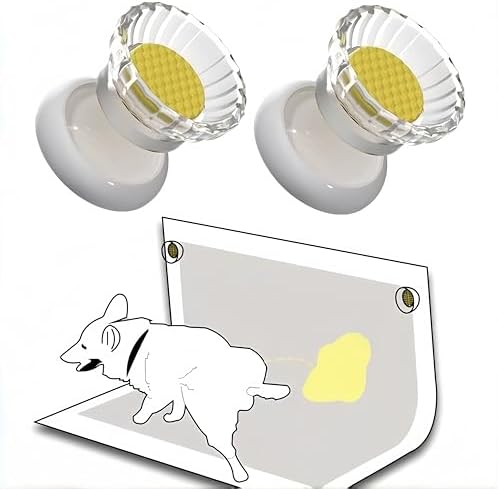 IFNOW Dog Pee Pad Holder 2 Pieces Training Pad Magnetic Holder with Easy-Lifted Handles Strong Magnets for Most Flat Surfaces Easy Cleanup for Leg Lifting Dogs (Yellow) by IFNOW
