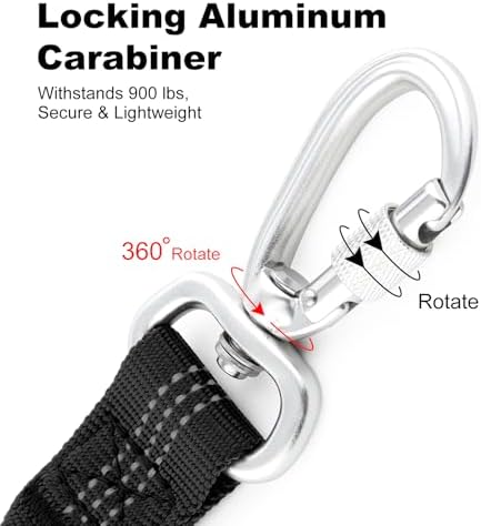 Dog Seat Belt for Car, Car Harness with Locking Aluminum Hook - Image 2