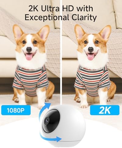 Noorio 2K Indoor Security Camera, Baby & Pet Monitor with 5/2.4 GHz WiFi - Image 4