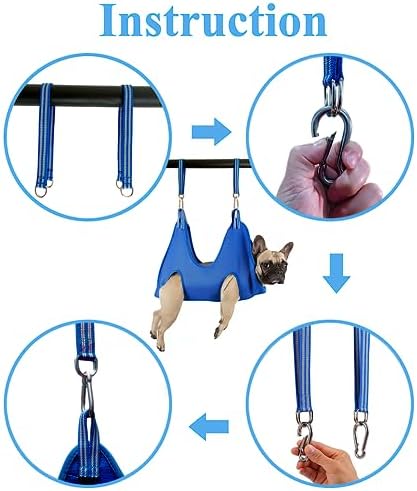 Kkiimatt Dog Grooming Hammock Harness for Extra Small Dog, XS Grooming Hammock for Pet, Dog Nail Hammock with Nail Clippers/Trimmer, Grooming Sling Holder Hanger for Nail Trimming/Clipping - Image 5