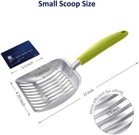 WePet Cat Litter Scoop, Aluminum Alloy Sifter, Kitty Metal Scooper, Deep Shovel, Long Handle, Poop Sifting, Kitten Pooper Lifter, Durable, Heavy Duty, for Litter Box - Image 2