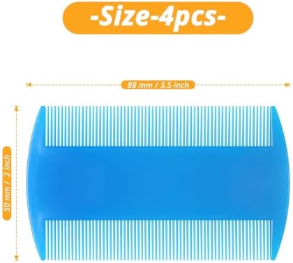 Double Sided Fine Tooth Comb for Adults Dog Cat Pet's Long, Short, Fine, Thick Hair(4 Pack) - Image 2