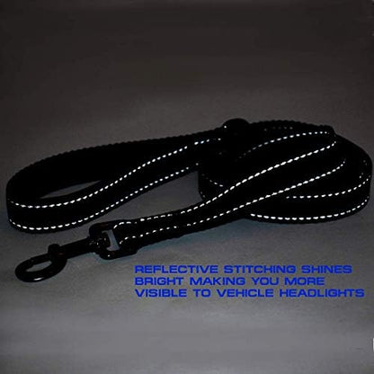Max and Neo Double Handle Traffic Dog Leash - Reflective, Donates to Dog Rescue (Purple, 6 FT) - Image 5