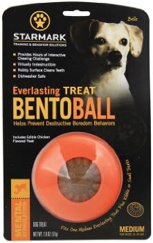 Starmark Everlasting Treat Bento Ball Tough Dog Chew Toy Medium by Starmark