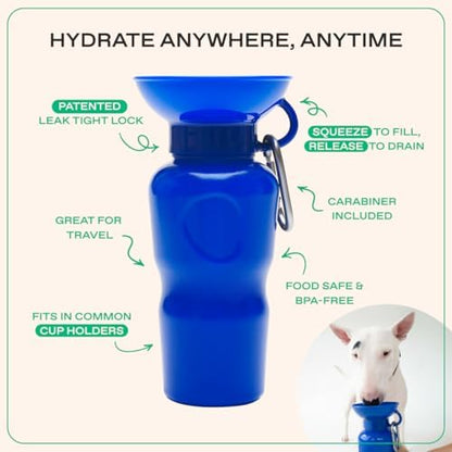 Springland 22oz Classic Portable Dog Water Bottle with Built-in Bowl,Indigo - Image 3