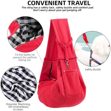 ARZQUT Dog and Cats Carrier Sling, Small Pet Carrier with Storage Pocket - Image 4