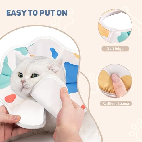 Avont Cat Cone XS Adjustable Soft E-Collar, Cow - Image 3