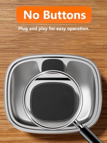 Dog Water Fountain Indoor Homes Stainless Steel 10L/2.64GAL Plug in Plastic Reservoir Stainless Steel Water Bowl Filtered Multi-Pet Quiet Large Black Plug-in &1Filter - Image 3