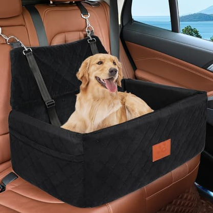 NEEZUKAR Dog Car Seat for Large Medium Size Dogs, Pet Car Seat Under 55 lbs by NEEZUKAR