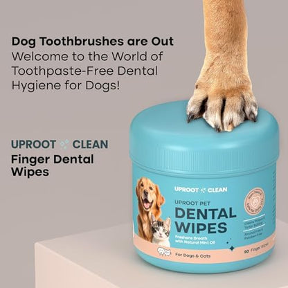Uproot Clean Pet Dental Finger Wipes: Safe, Rinse-Free, Disposable, 50ct. - Image 2