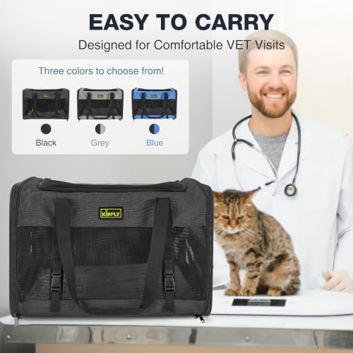 Cat Carrier 20"x13"x13", Foldable Soft-Sided Travel Pet Bag - Image 5