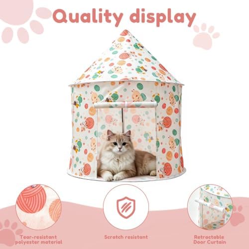 Cat Bad Pop Up Collapsible Yurt Tent, Pet Rest Hut for Indoor - Image 4