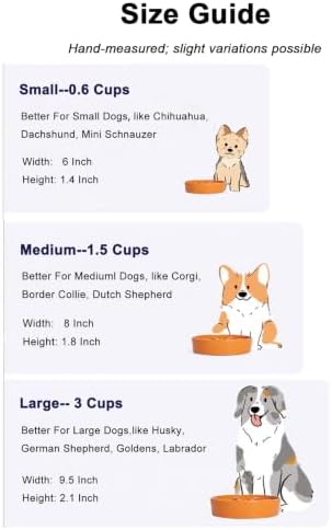 LE TAUCI Dog Bowls Slow Feeder Ceramic, 1.5 Cups Slow Feeding Dog Bowl Small Medium Breed, Puppy Bowl for Fast Eaters, Sun Orange - Image 6