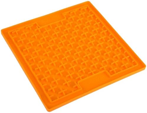 LickiMat Classic Buddy, Cat Slow Feeder Lick Mat, Boredom Anxiety Reducer; Perfect for Food, Treats, Yogurt, or Peanut Butter. Fun Alternative to a Slow Feed Cat Bowl or Dish, Orange - Image 3