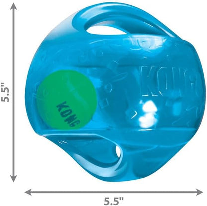 KONG Jumbler Ball - Interactive Dog Toy for Dog & Puppy Playtime - Fetch Toy with Tennis Ball - Dog Supplies for Engaging Play (Medium/Large)
