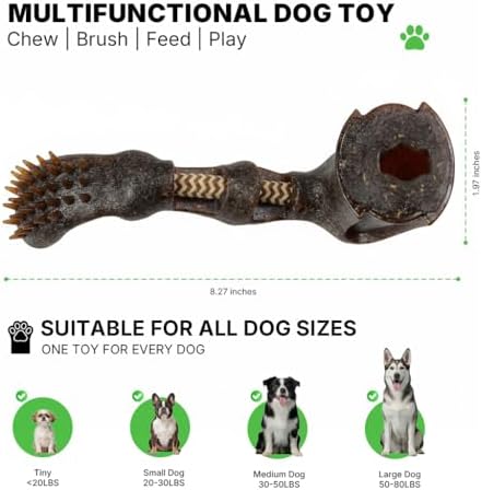 Dog Chew Toy, Treat Dispensing Dog Toys, Dog Toys with Massage Bristles - Image 5