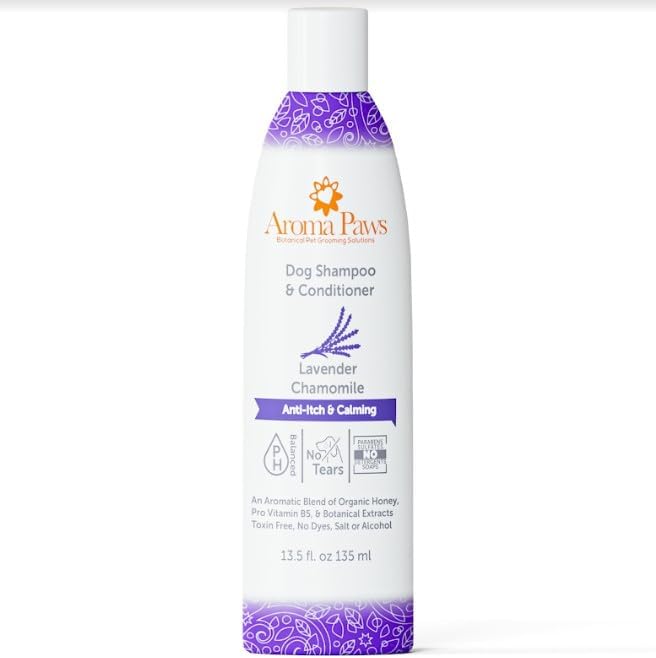 Anti-Itch & Calming Formula 2-in-1 Dog Shampoo & Conditioner - Lavender Chamomile, Tearless, Aroma Paws Sensitive Skin & Itch Relief, Sulfate & Paraben Free, Made in USA 13.5 oz - Image 3