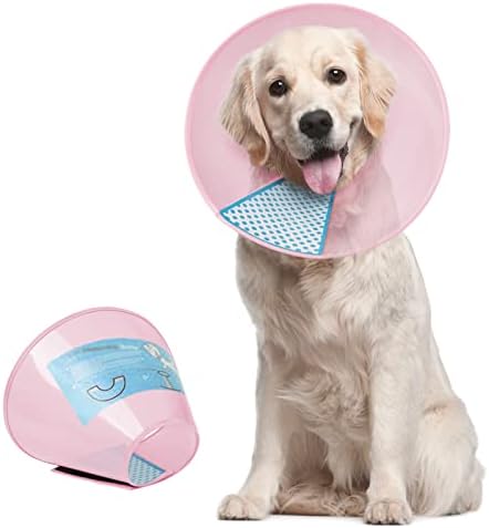 Supet Dog Cone Collar Adjustable After Surgery, Comfortable Pet Recovery Collar & Cone for Large Medium Small Dogs, Elizabethan Dog Neck Collar Plastic Practical by Supet