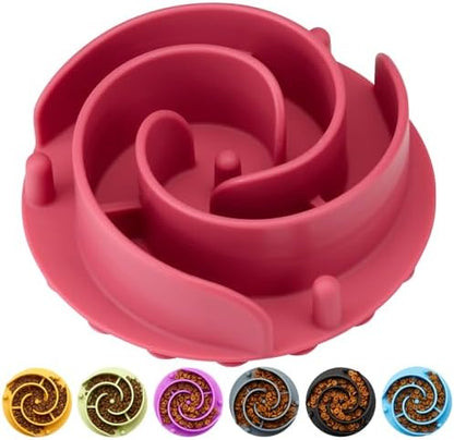 Slow Feeder Dog Bowls Insert, Animire Soft Silicone Slow Eating Dog Food Bowl for Small, Medium and Large Dogs, Compatible with Regular and Elevated Bowls by Animire