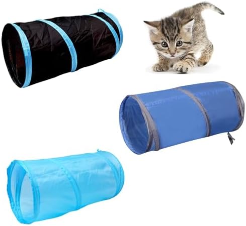 iCAGY Cat Tunnel for Indoor Small Cats Kittens Rabbits, Foldable Tube Toys by iCAGY