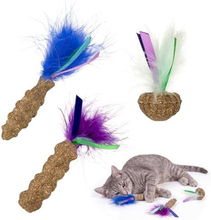 SmartyKat Frisky Fun Compressed Catnip Cat Toys, Set of 3 by SmartyKat