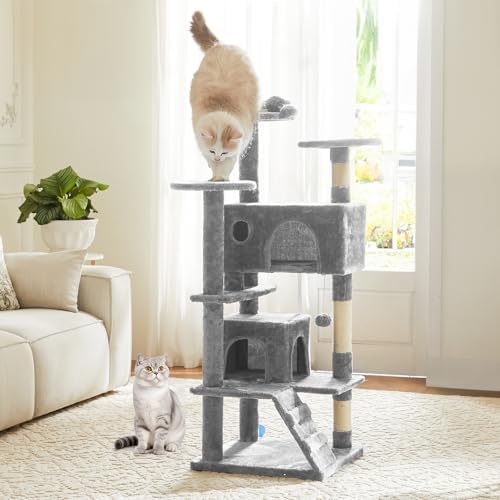 DUMOS 54 Inch Cat Tree Tower with Scratching Posts, Indoor Use by DumosLifestyle