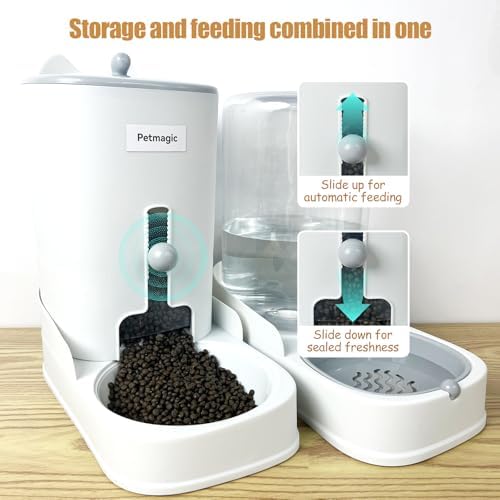 Gravity Cat Feeder By Petmagic,Cat Food and Water Bowl Set. - Image 6