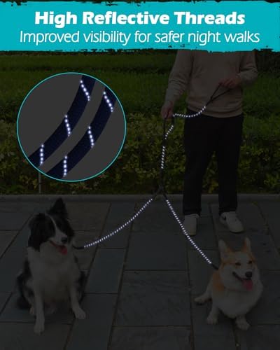 PetBonus Rope Double Dog Leash, No Tangle Dual Leash for Walking Two Dogs - Image 6