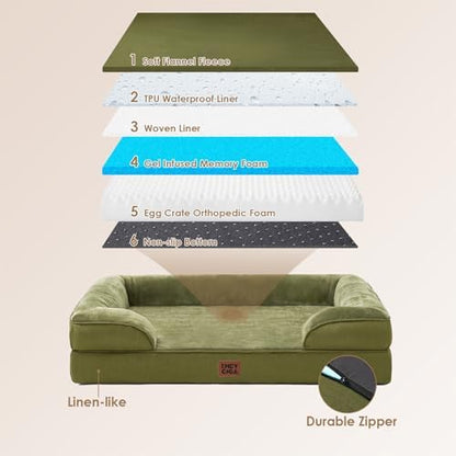 EHEYCIGA Orthopedic Dog Beds Large Sized Dog, Waterproof Washable Pet Bed - Image 5
